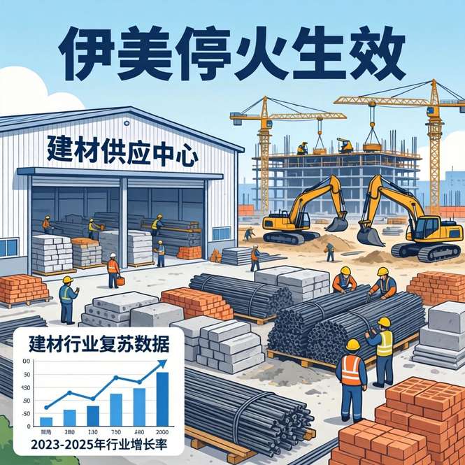 伊美双方停火生效的行业影响深度解读(图1) 伊美双方停火生效 / 可写该事件对建材行业的影响