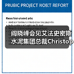 阎晓峰会见艾法史密斯水泥集团总裁Christopher Ashworth一行(图2) 阎晓峰会见艾法史密斯水泥集团总裁Christopher Ashworth一行(图2)