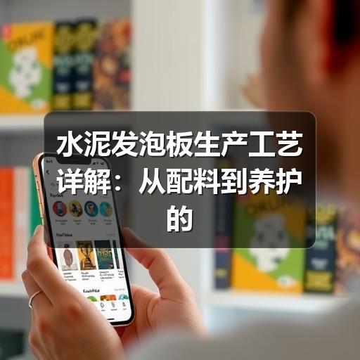 水泥发泡板生产工艺详解：从配料到养护的关键控制点