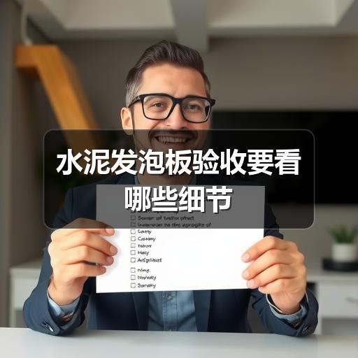 水泥发泡板验收要看哪些细节